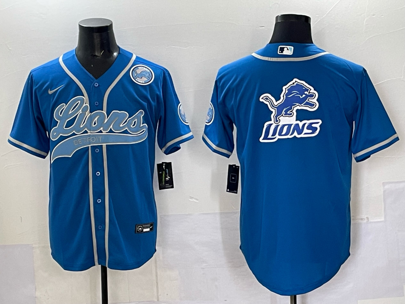 Men 2025 Detroit Lions blank blue 2025 Nike Limited NFL Jersey 006